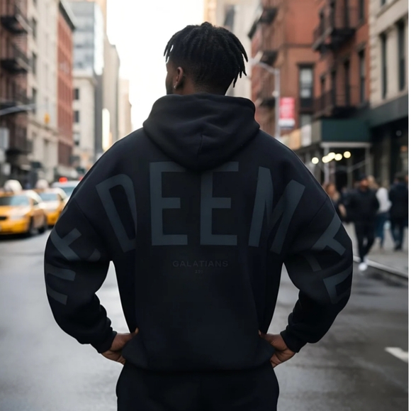 GLO Black Redeemed Hoodie - Picture 1 of 7